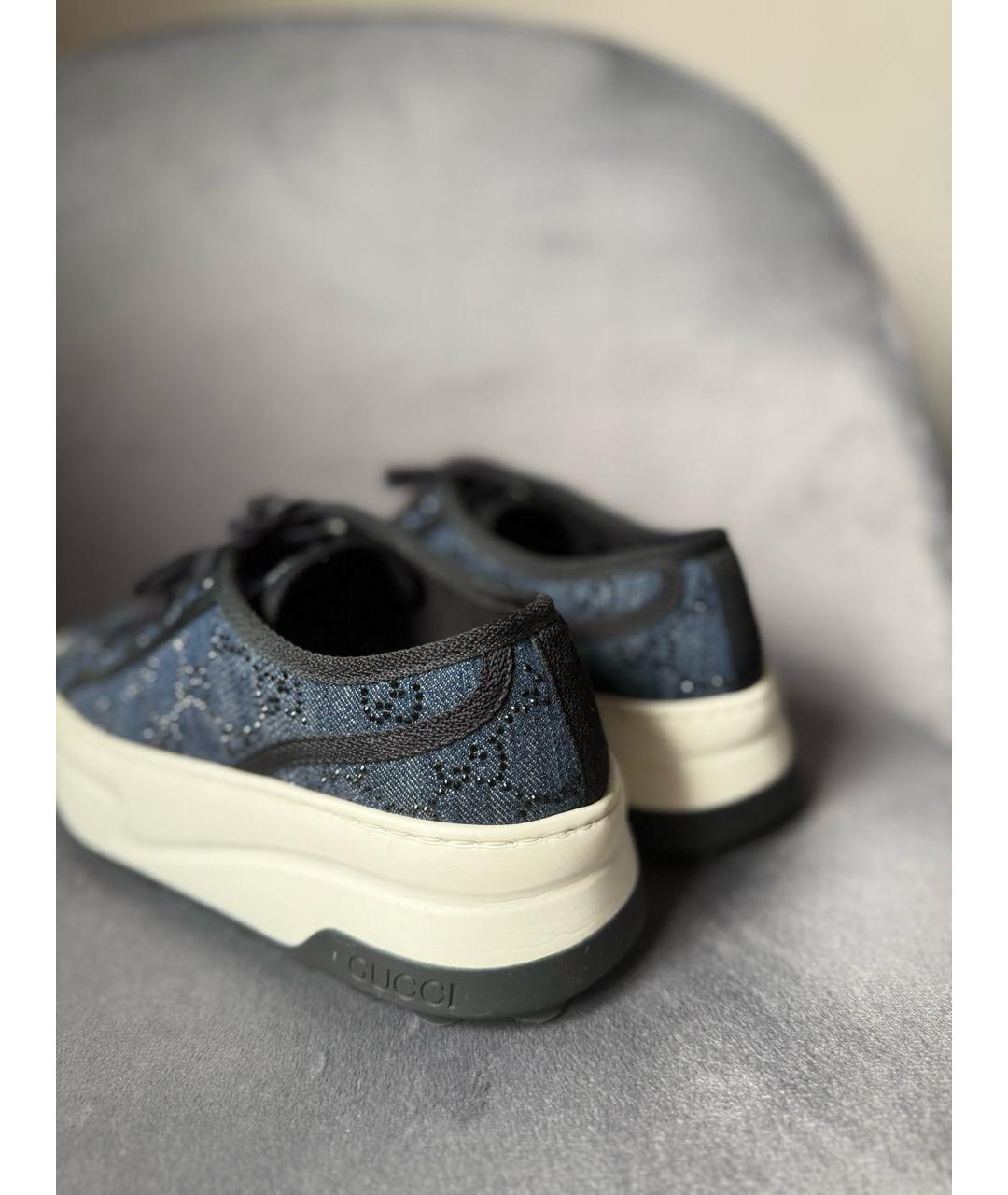GUCCI Темно-синие кеды, фото 3