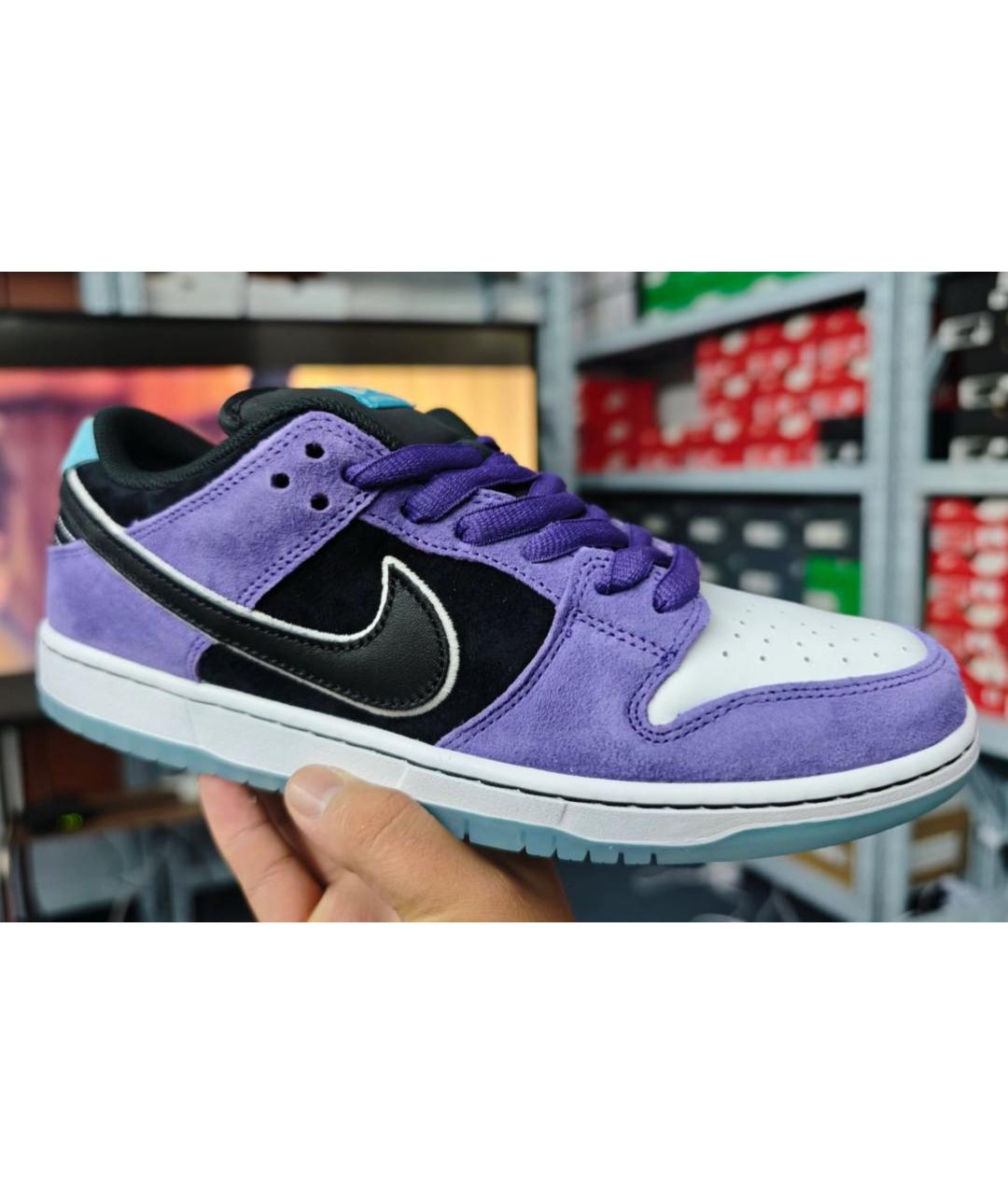 NIKE Фиолетовые замшевые низкие кроссовки / кеды, фото 6