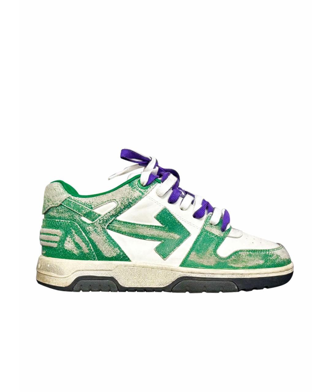OFF-WHITE Кожаные низкие кроссовки / кеды, фото 1