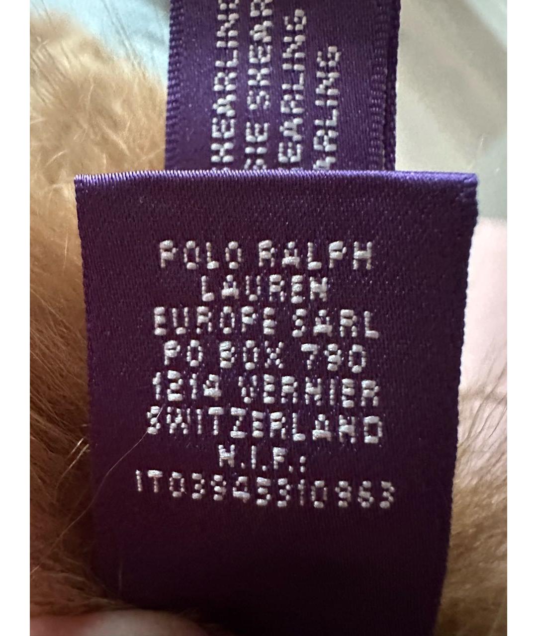 RALPH LAUREN Коричневый меховой жилет, фото 6