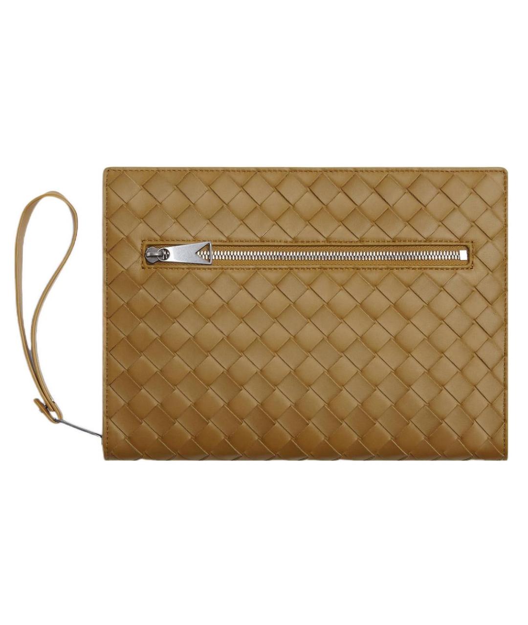 BOTTEGA VENETA Бежевая кожаная папка для документов, фото 1