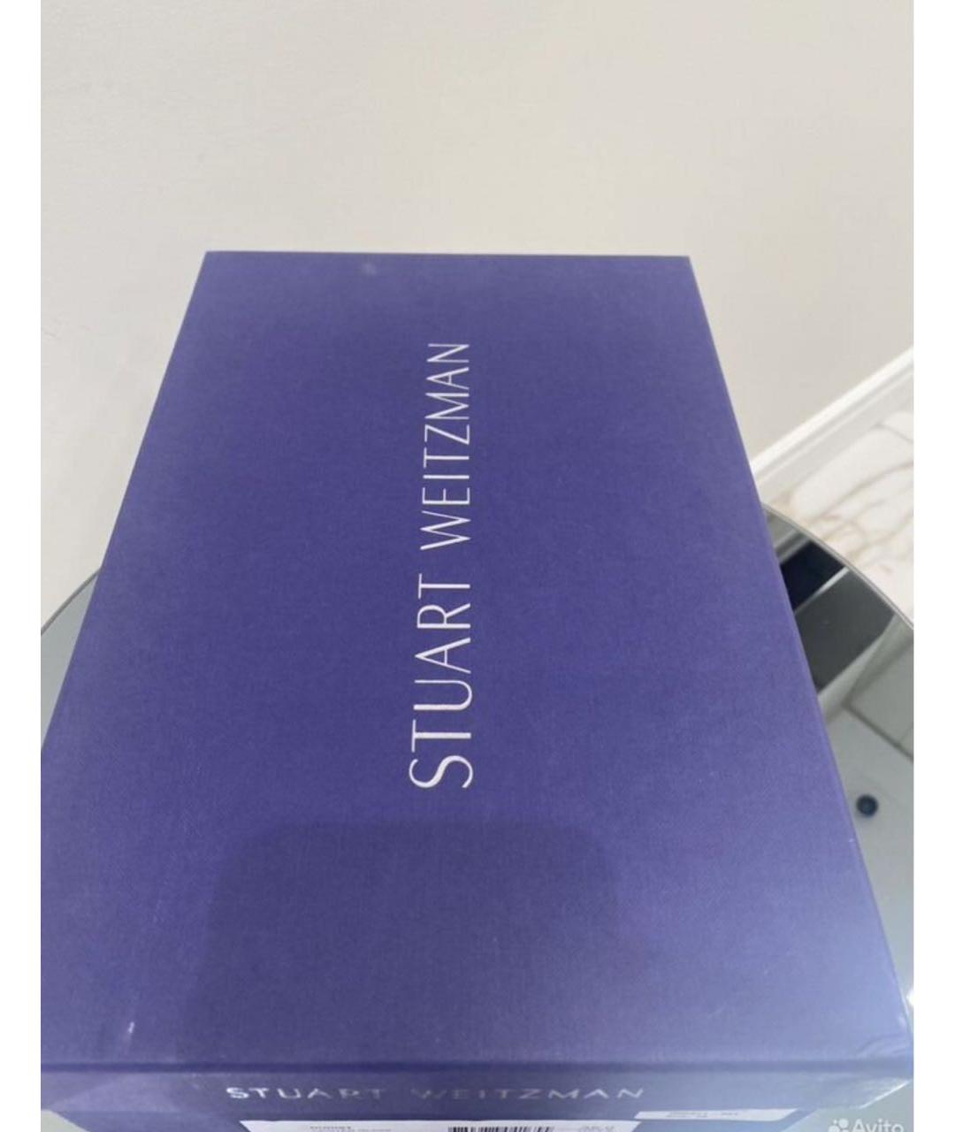 STUART WEITZMAN Серые босоножки из лакированной кожи, фото 7