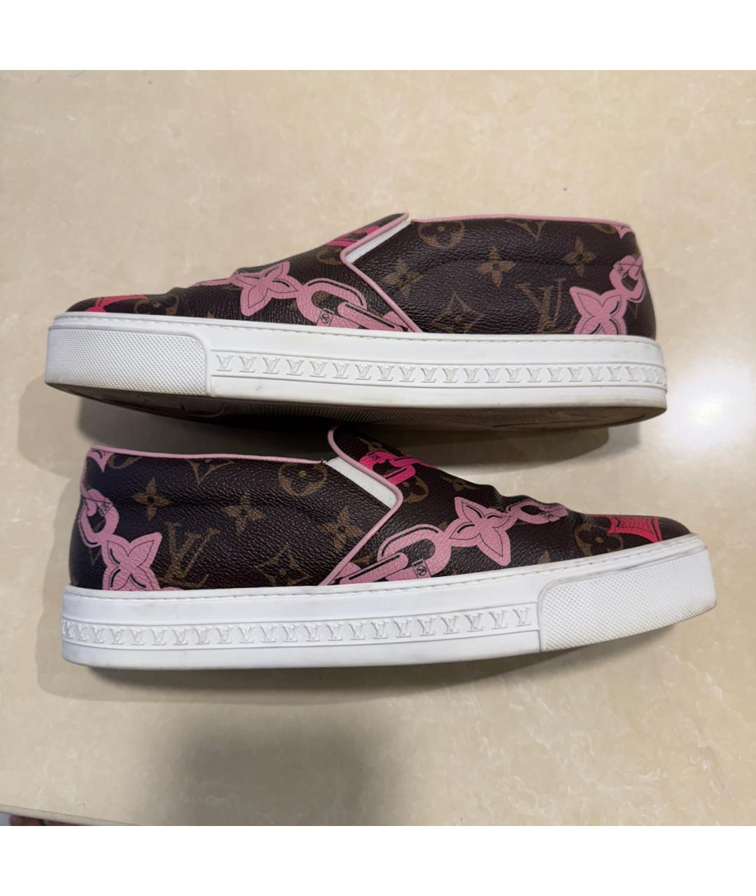 LOUIS VUITTON Коричневые слипоны, фото 6