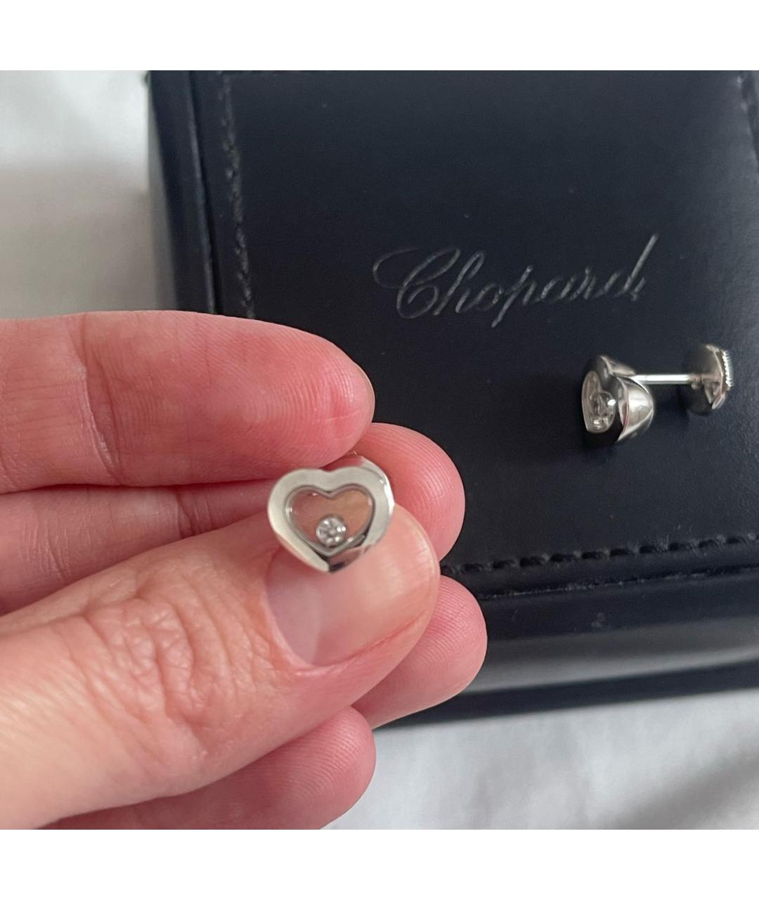 CHOPARD Серебряные серьги из белого золота, фото 3