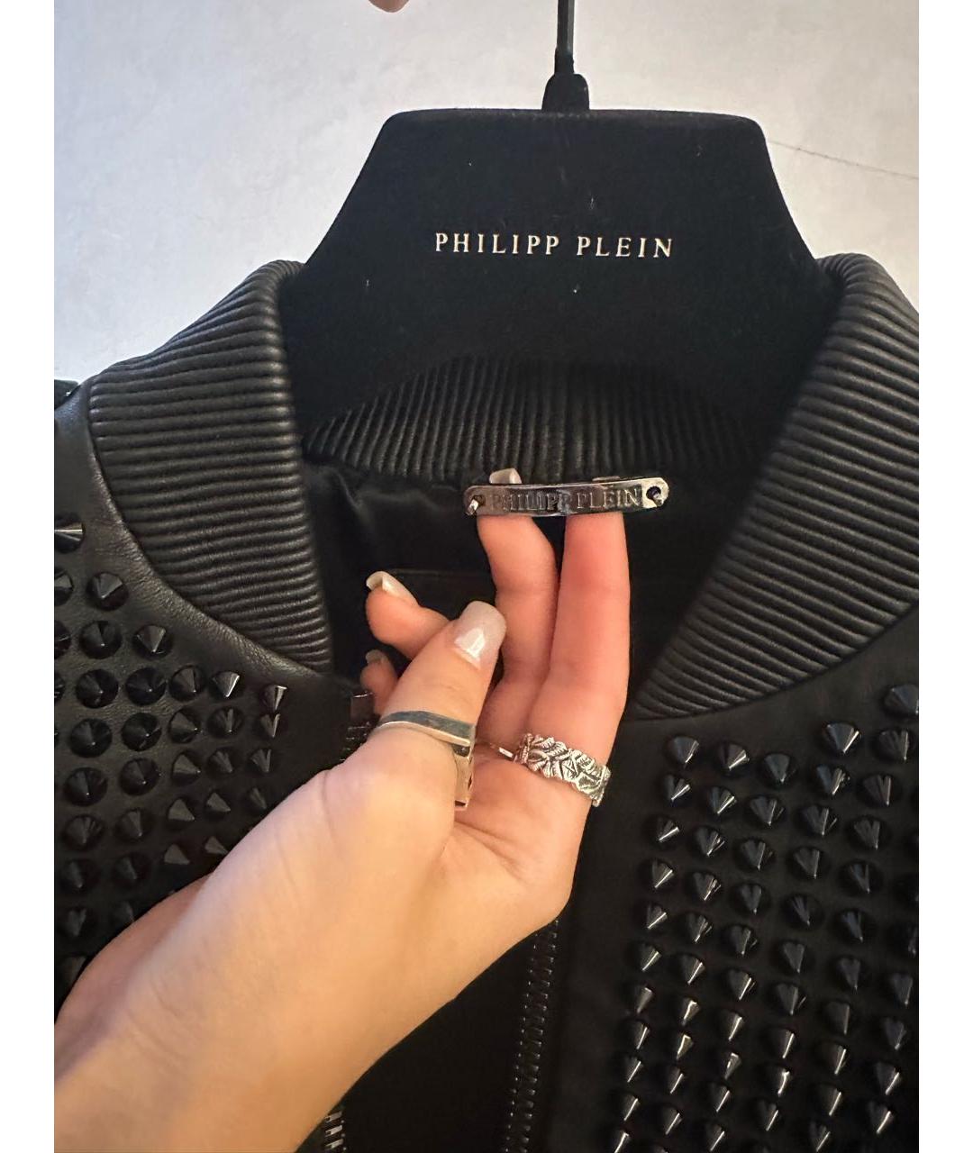 PHILIPP PLEIN Черная меховая шуба, фото 3