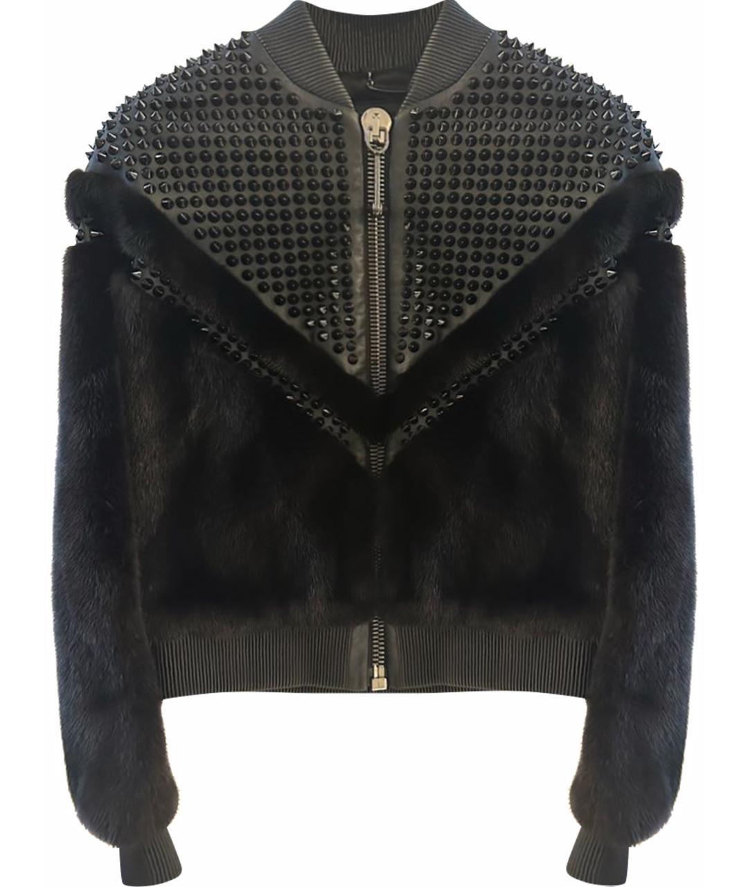 PHILIPP PLEIN Черная меховая шуба, фото 1