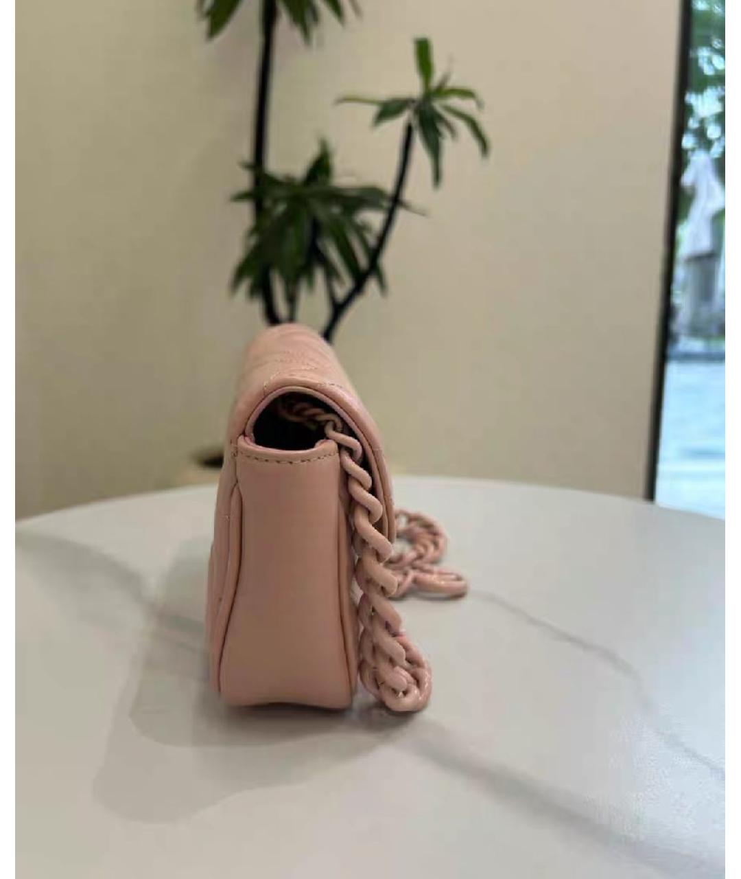 GUCCI Розовая кожаная сумка через плечо, фото 4