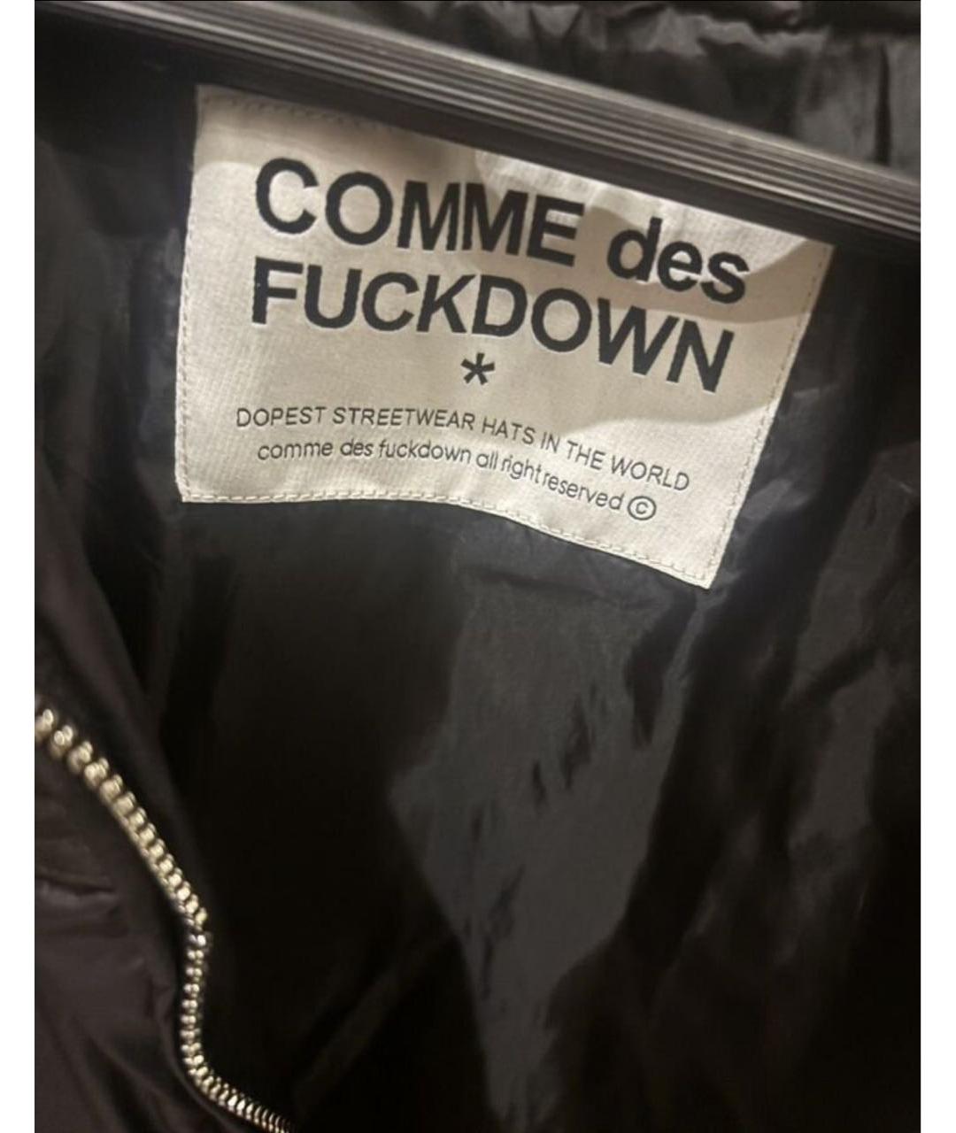 COMME DES GARÇONS Антрацитовый полиэстеровый пуховик, фото 2