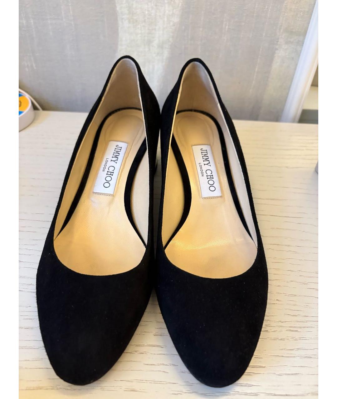 JIMMY CHOO Черные замшевые туфли, фото 2