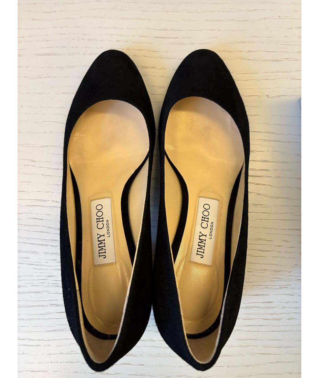 JIMMY CHOO Черные замшевые туфли, фото 3