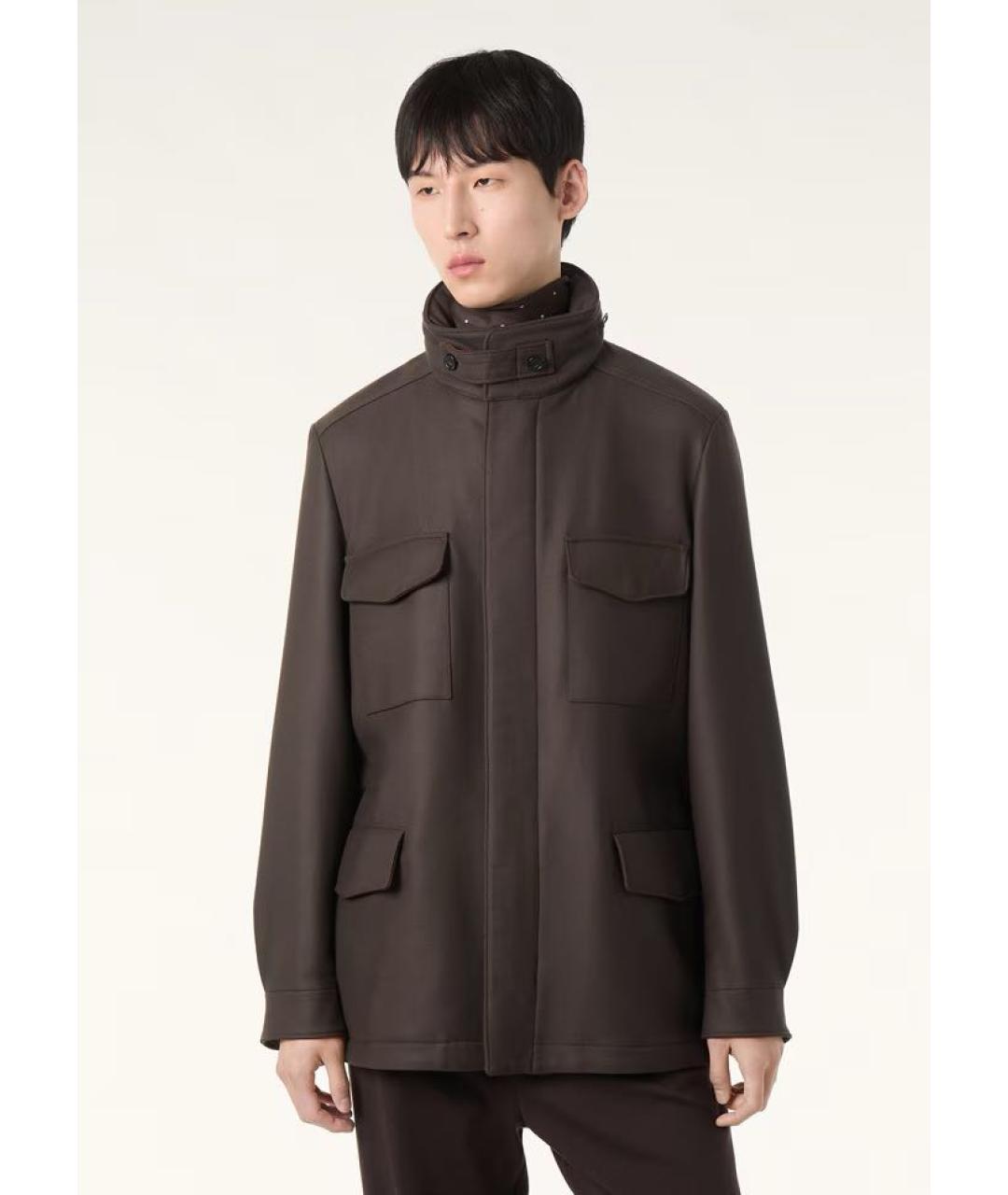 LORO PIANA Коричневая шерстяная куртка, фото 5