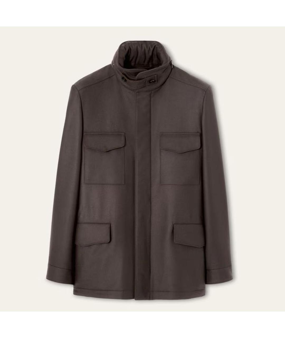 LORO PIANA Коричневая шерстяная куртка, фото 9
