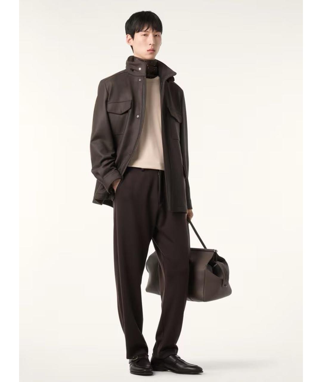 LORO PIANA Коричневая шерстяная куртка, фото 3