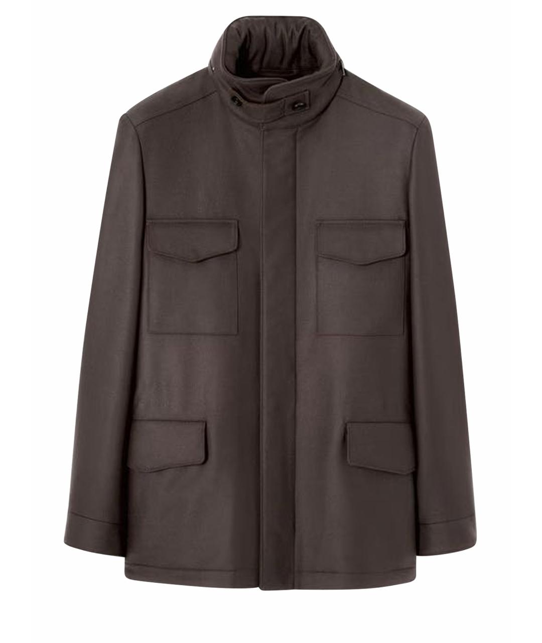 LORO PIANA Коричневая шерстяная куртка, фото 1