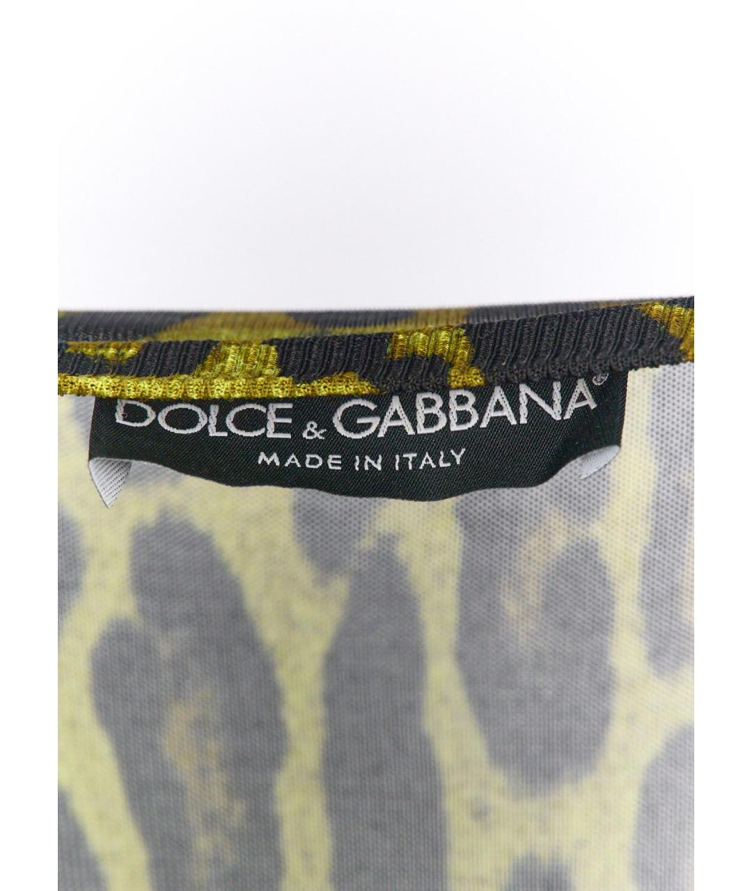 DOLCE&GABBANA Желтый вискозный кардиган, фото 4