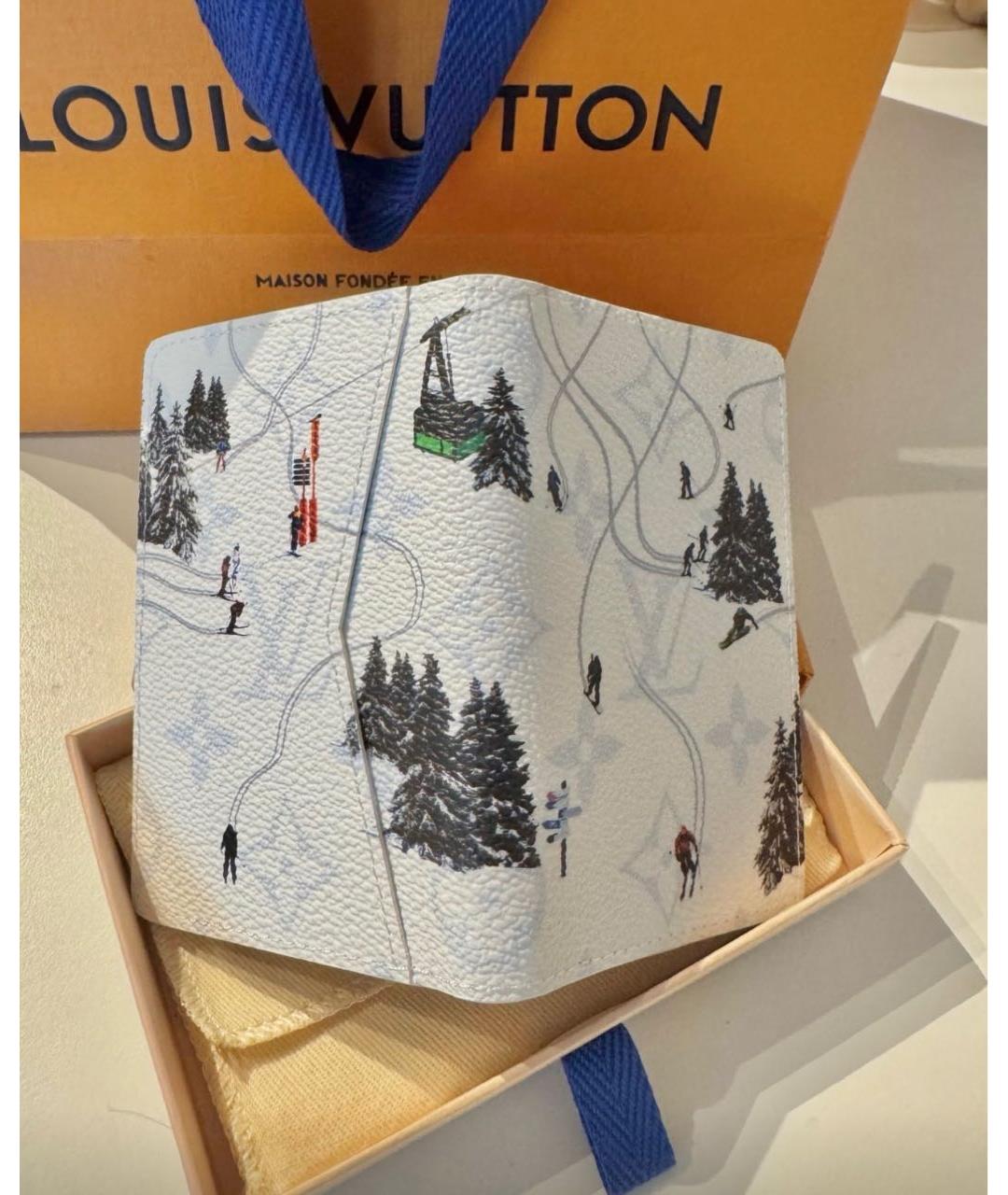 LOUIS VUITTON Белый кожаный кошелек, фото 2