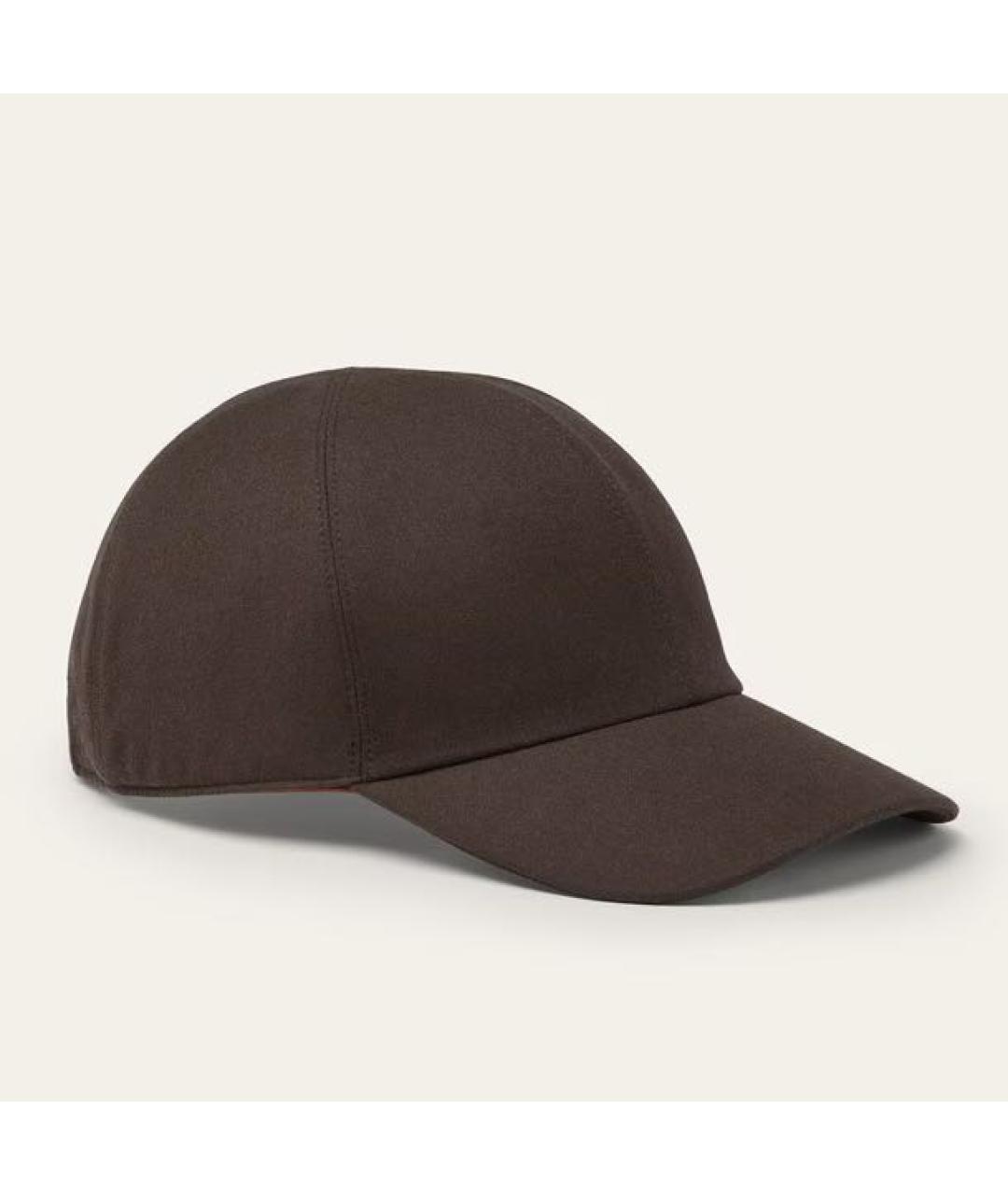 LORO PIANA Коричневая шерстяная кепка/бейсболка, фото 5