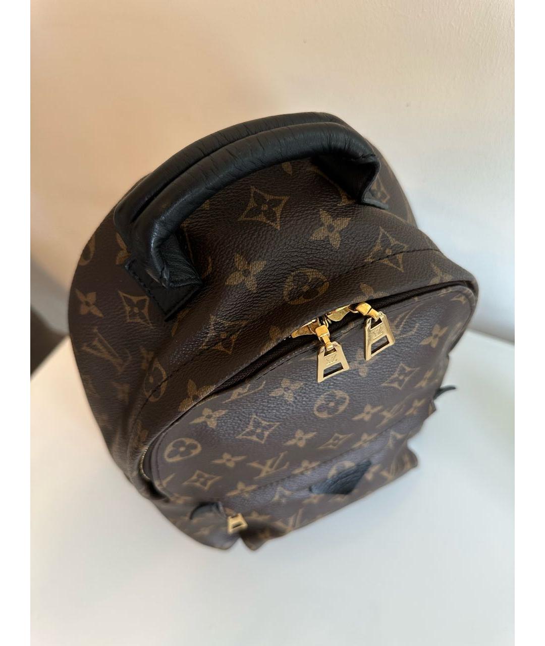 LOUIS VUITTON Коричневый рюкзак из искусственной кожи, фото 3