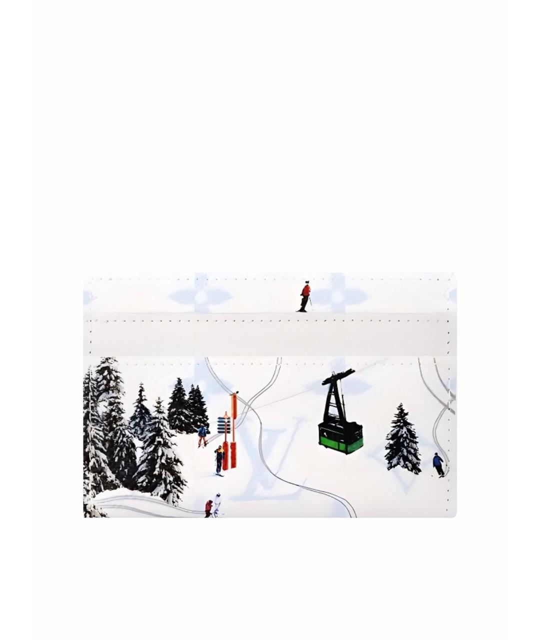LOUIS VUITTON Белый кожаный кардхолдер, фото 1