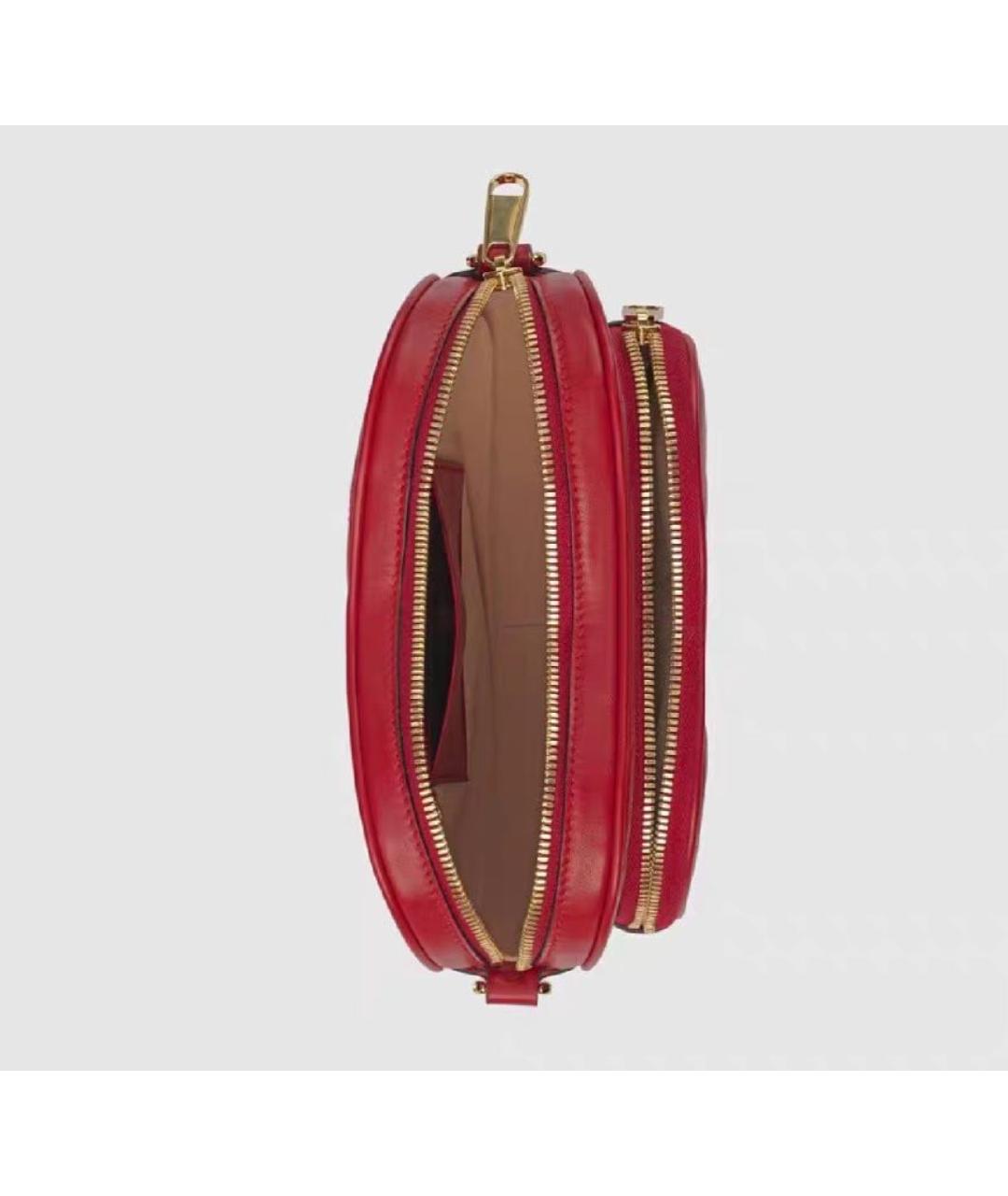 GUCCI Красная кожаная сумка через плечо, фото 4