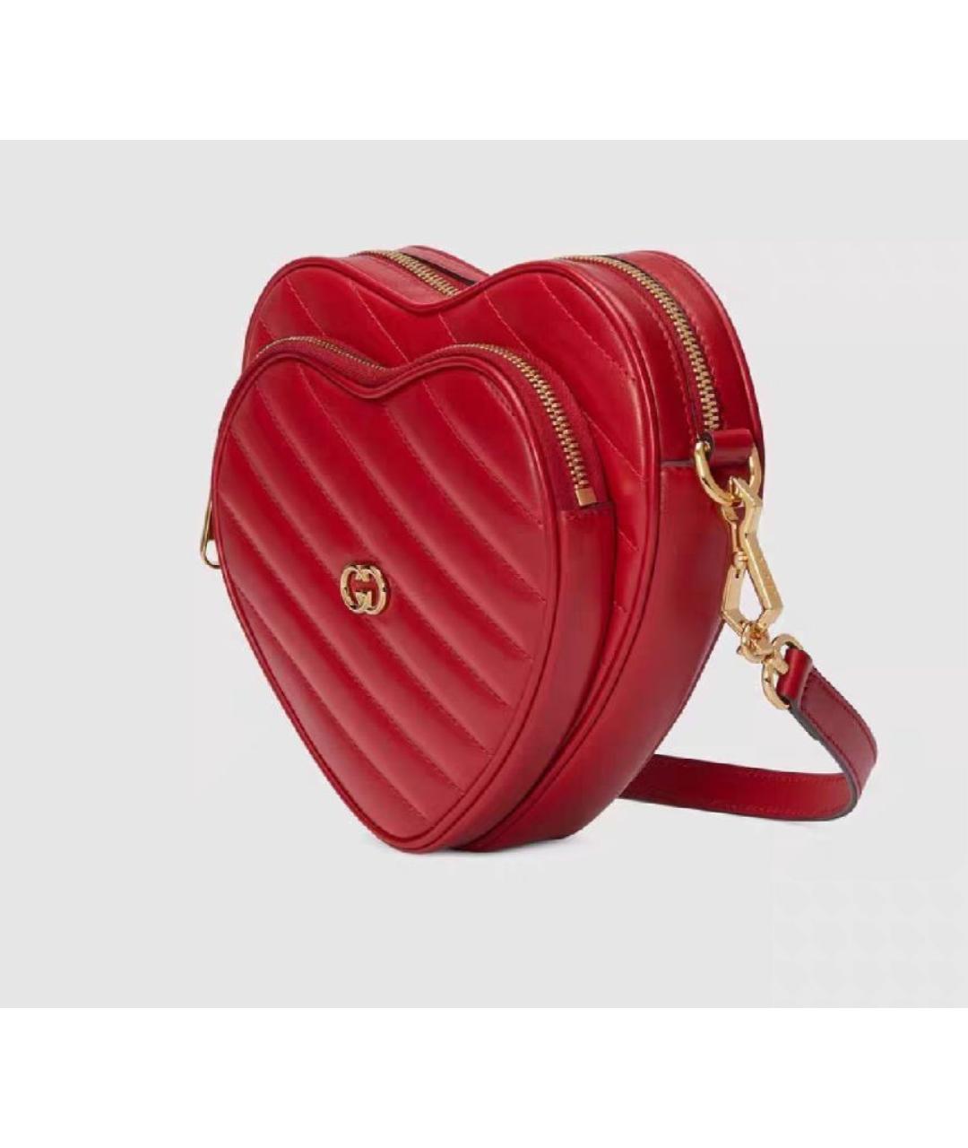 GUCCI Красная кожаная сумка через плечо, фото 2