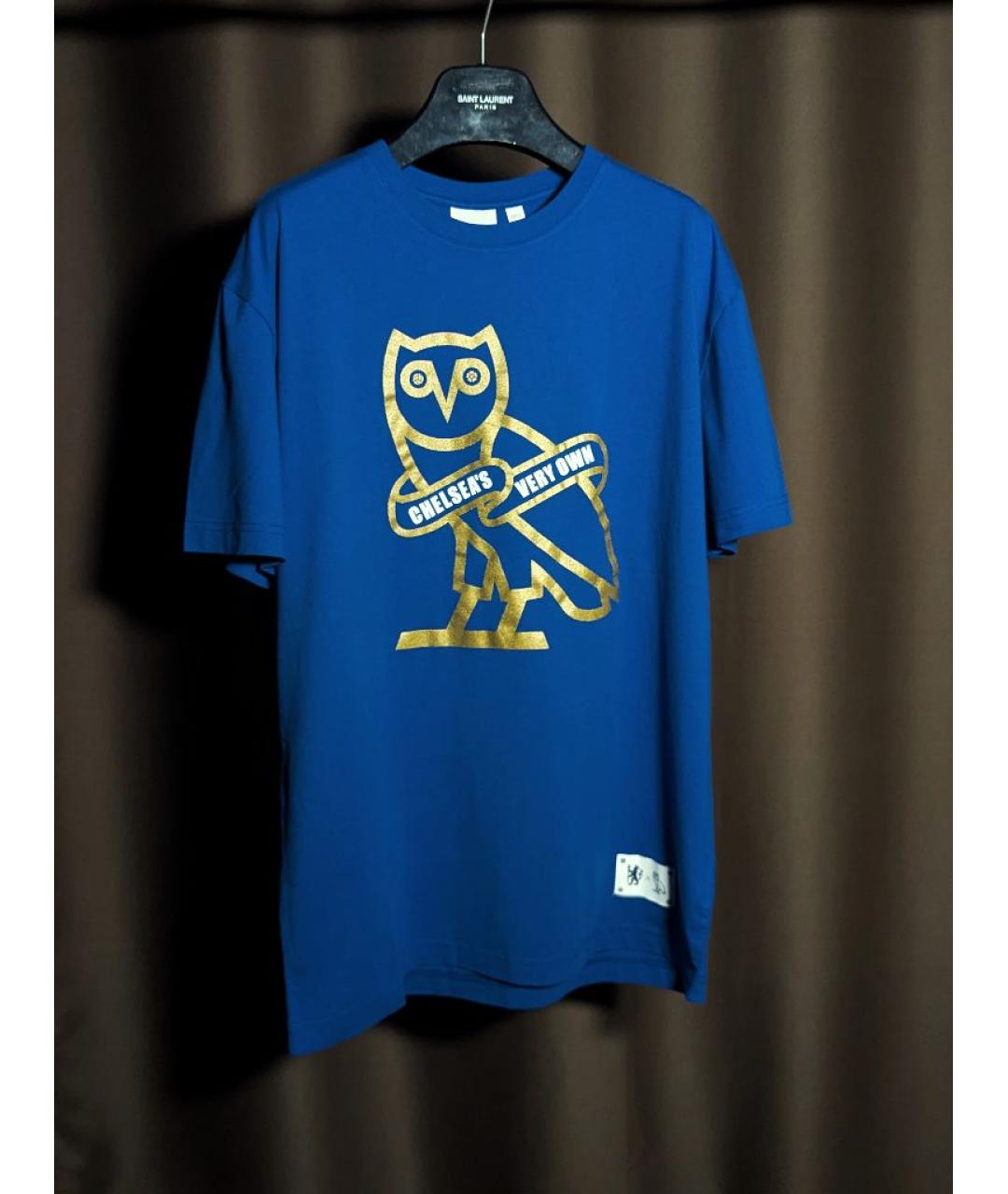 OVO by Drake Синяя хлопковая футболка, фото 2