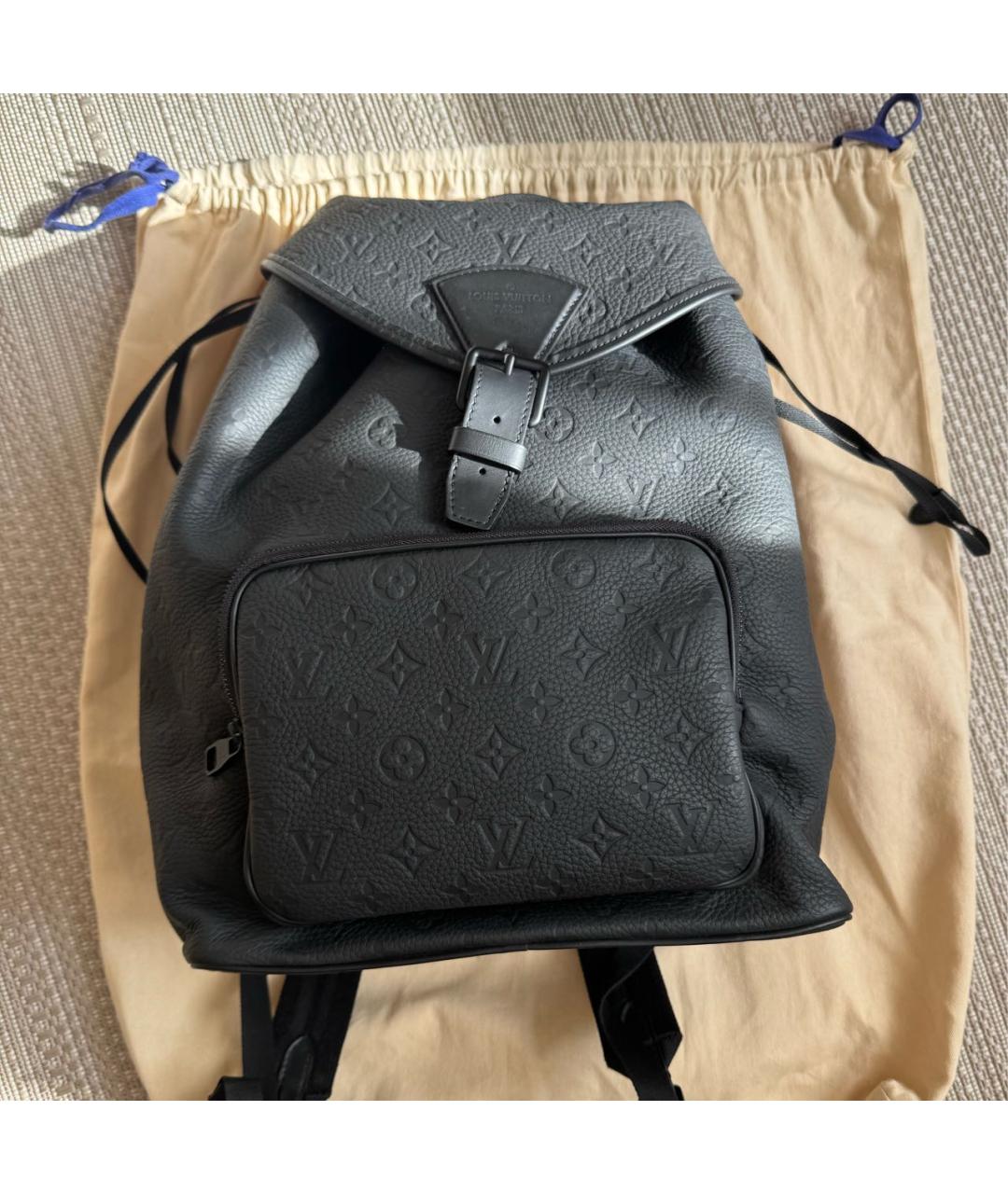 LOUIS VUITTON Черный кожаный рюкзак, фото 8