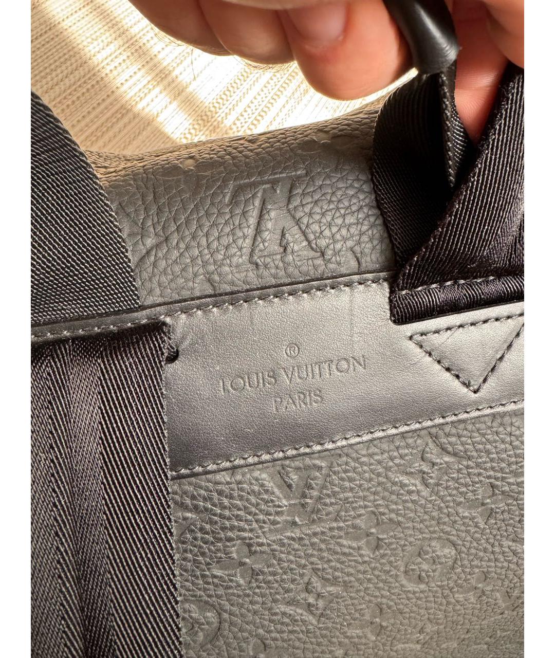 LOUIS VUITTON Черный кожаный рюкзак, фото 4