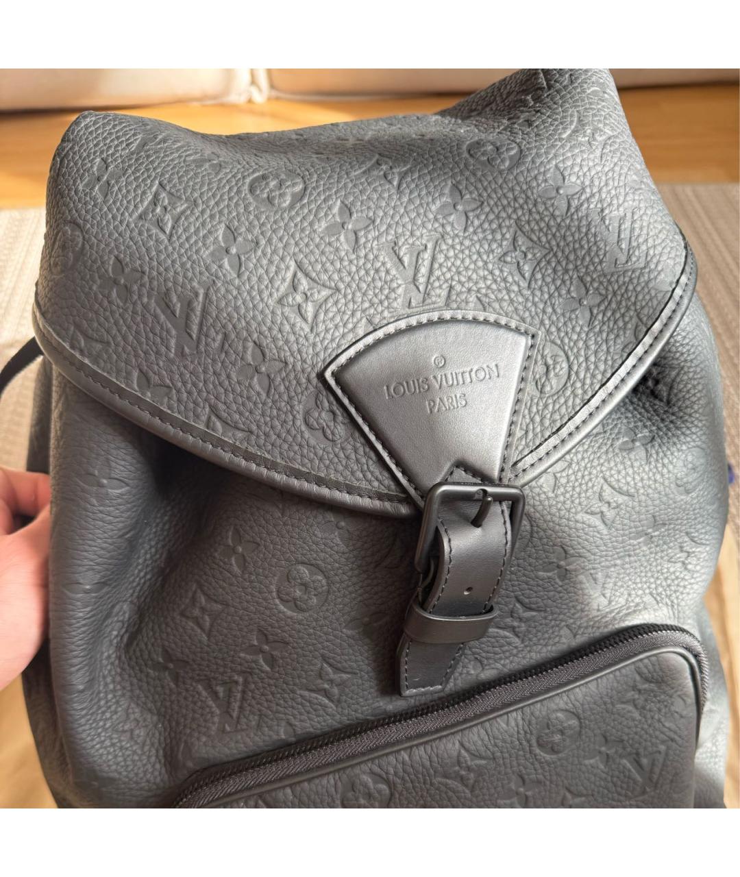LOUIS VUITTON Черный кожаный рюкзак, фото 2