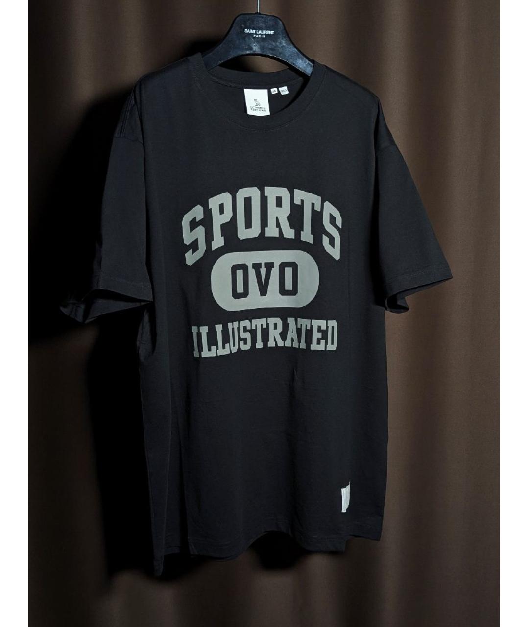 OVO by Drake Черная хлопковая футболка, фото 7