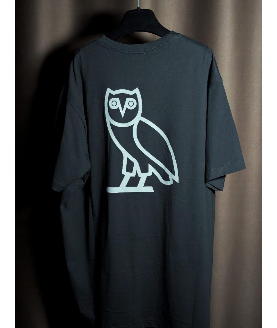 OVO by Drake Черная хлопковая футболка, фото 2