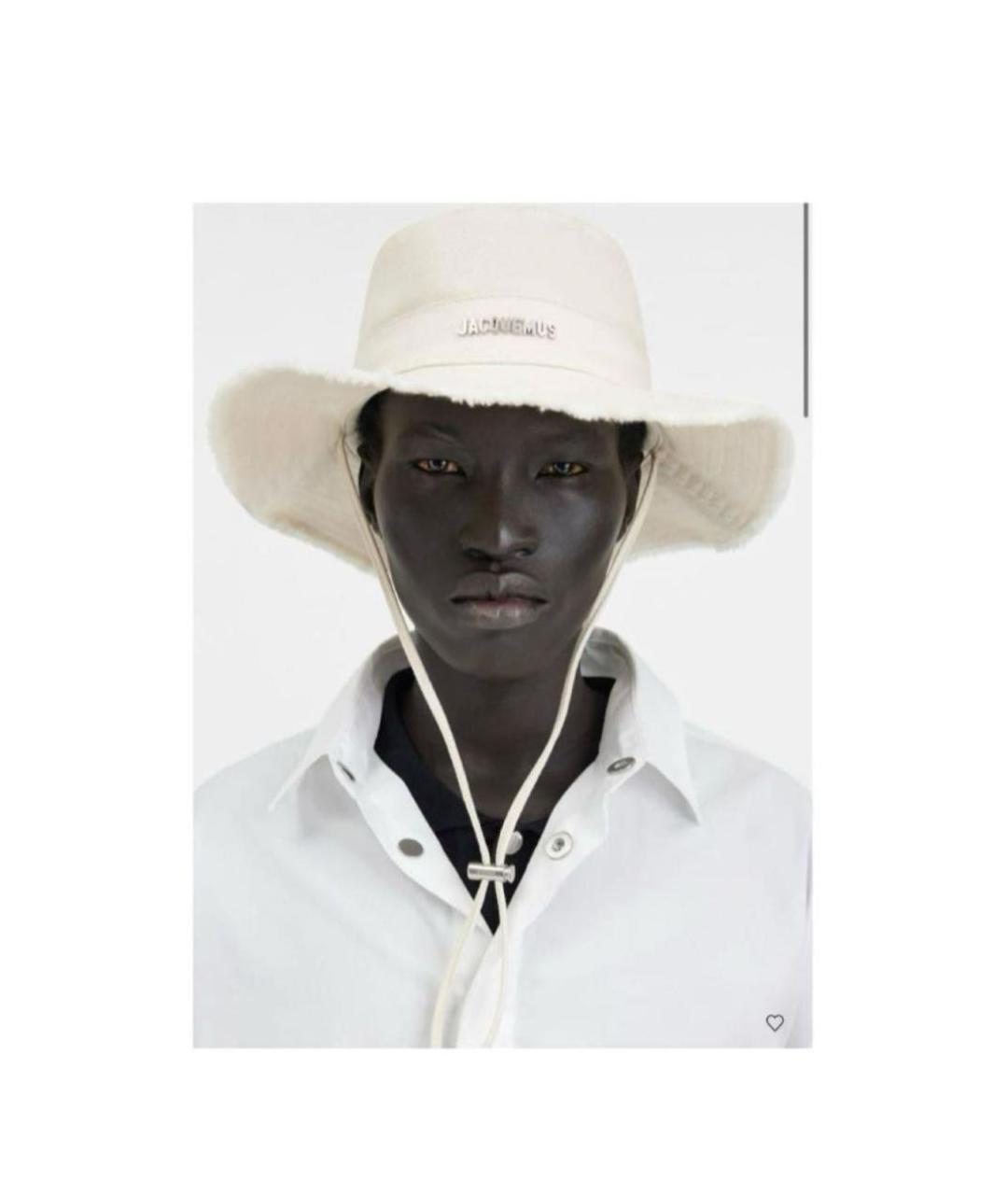 JACQUEMUS Белая хлопковая панама, фото 3