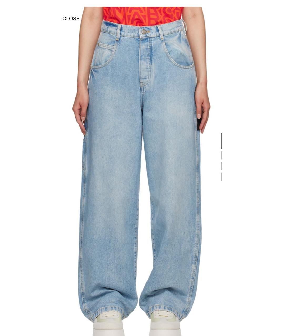 MARC JACOBS Голубые хлопковые прямые джинсы, фото 8