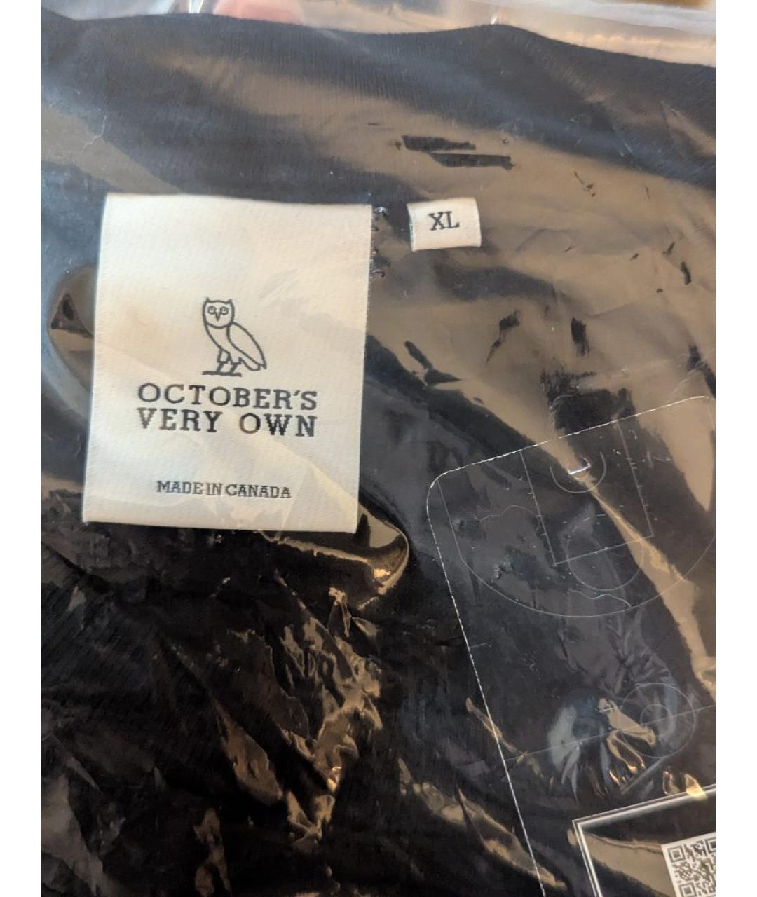 OVO by Drake Черная хлопковая футболка, фото 4