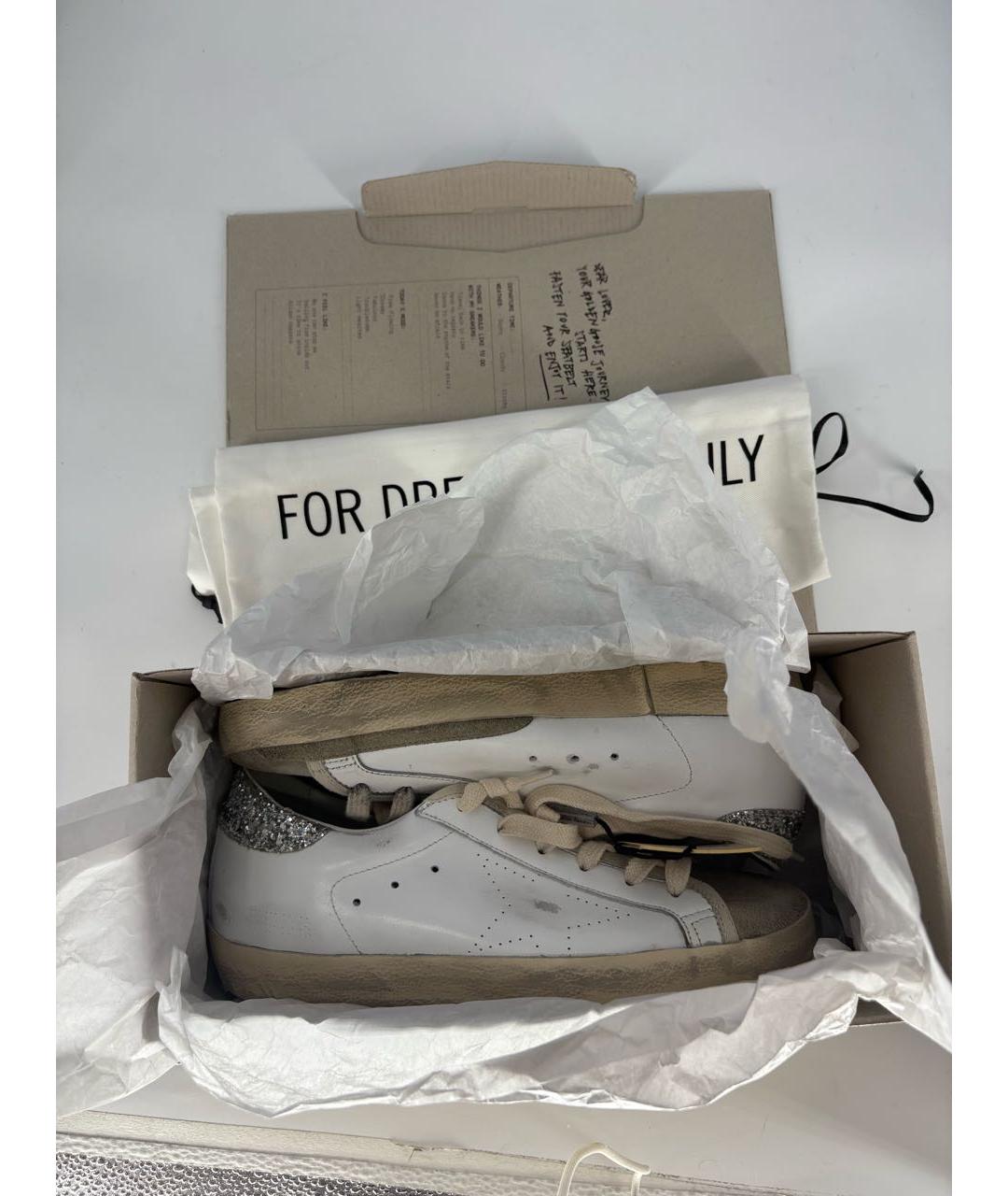 GOLDEN GOOSE DELUXE BRAND Белые кожаные кеды, фото 2