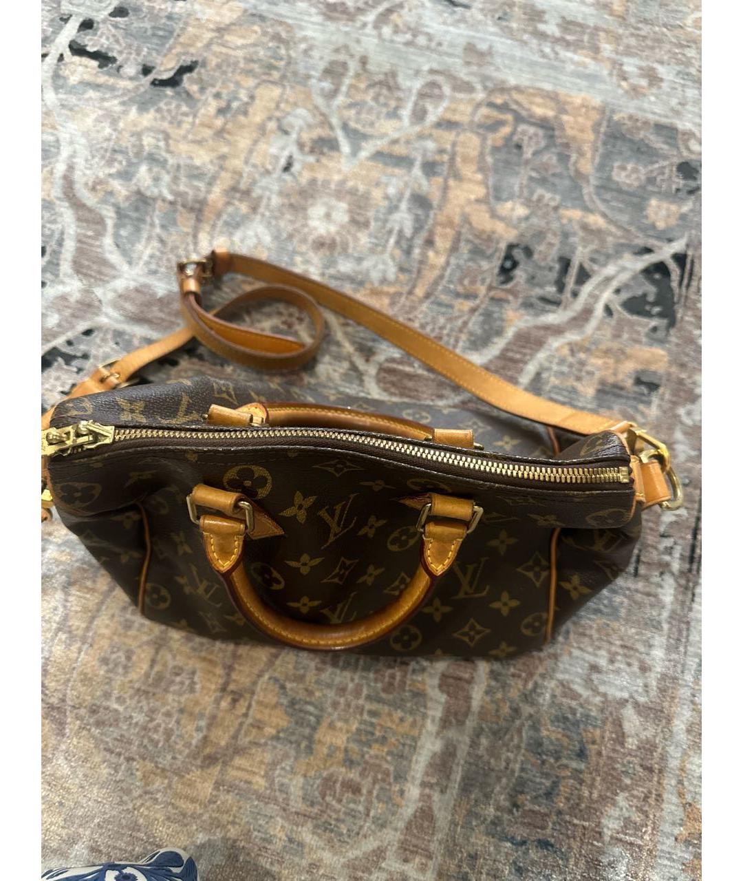 LOUIS VUITTON Коричневая сумка с короткими ручками, фото 3