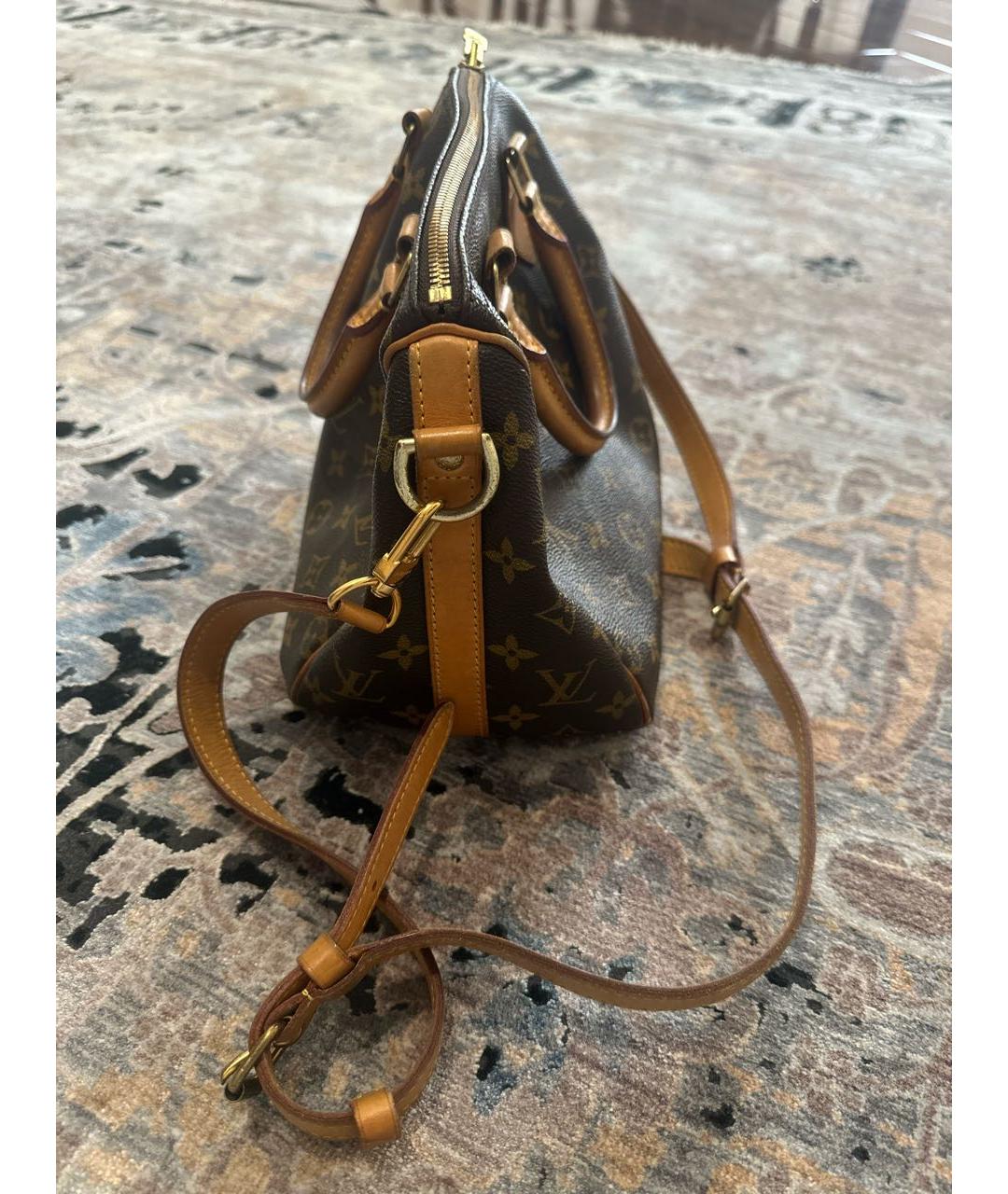 LOUIS VUITTON Коричневая сумка с короткими ручками, фото 2