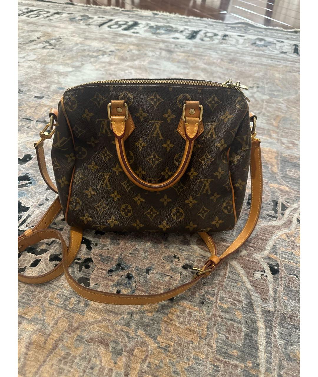LOUIS VUITTON Коричневая сумка с короткими ручками, фото 5