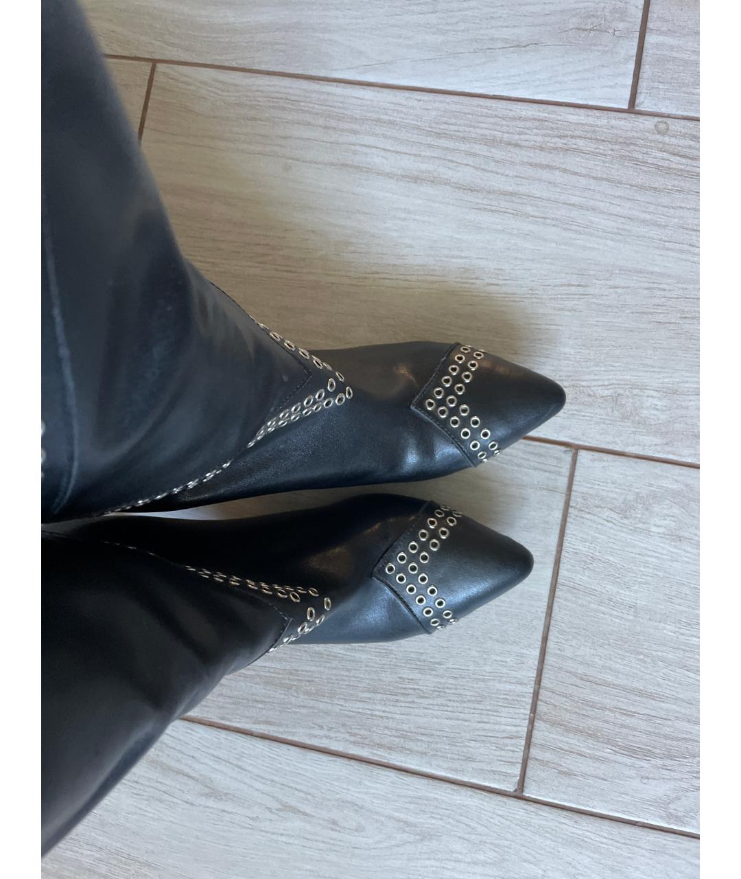 ISABEL MARANT Черные кожаные сапоги, фото 3