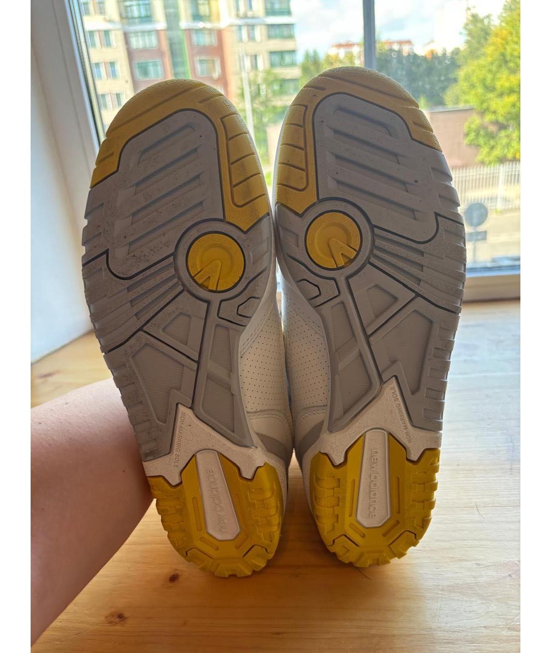 NEW BALANCE Желтые кожаные высокие кроссовки / кеды, фото 8