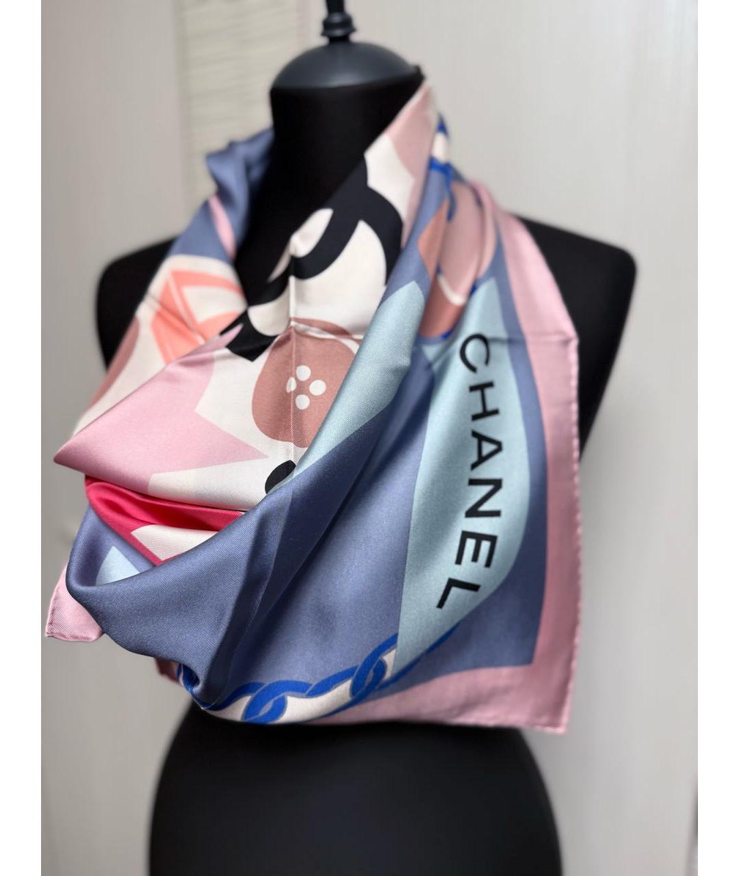 CHANEL Мульти шелковый платок, фото 3