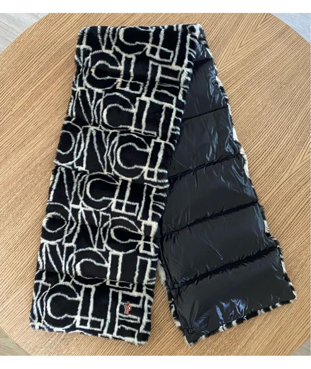 MONCLER Черный шарф, фото 8