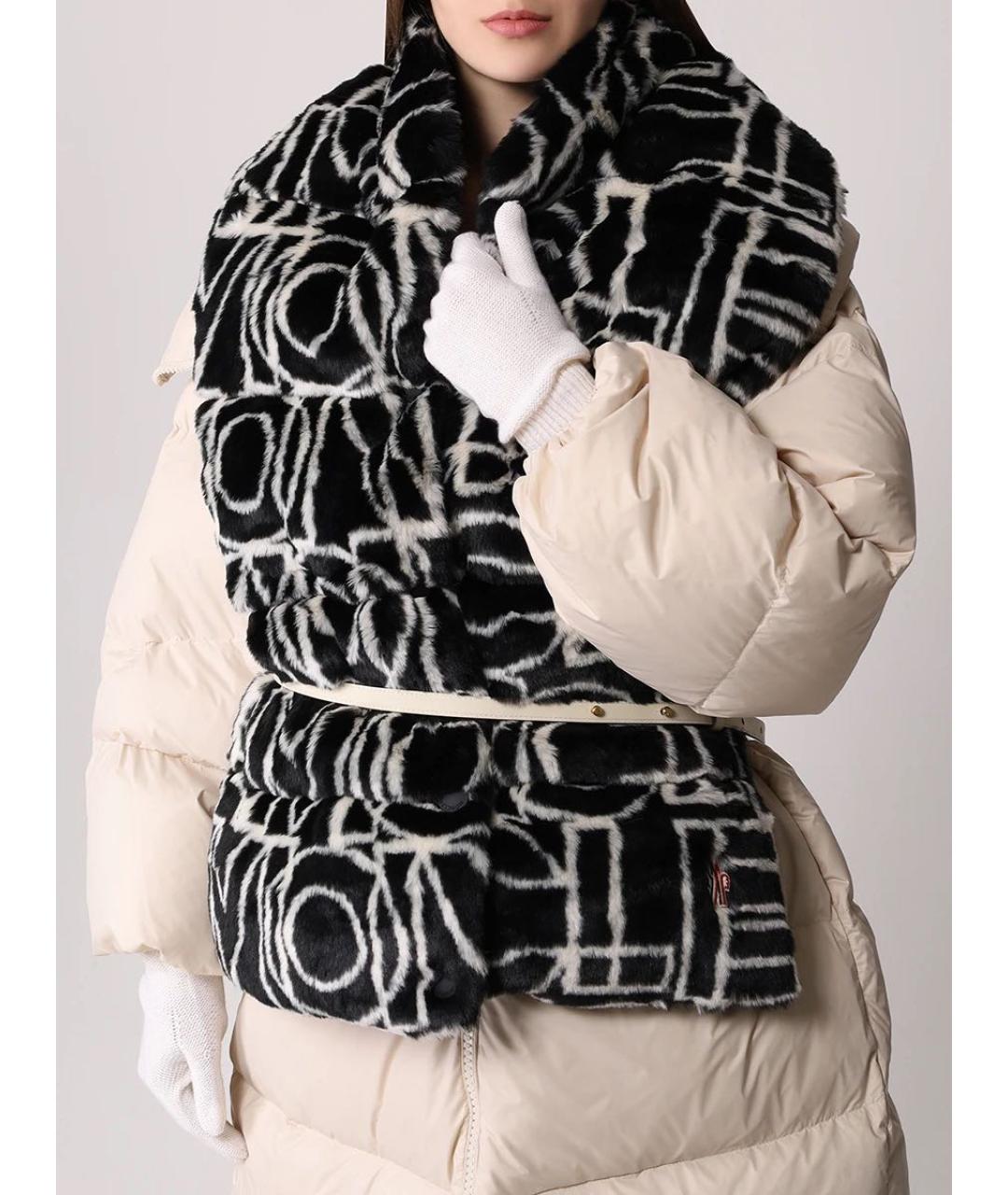 MONCLER Черный шарф, фото 5