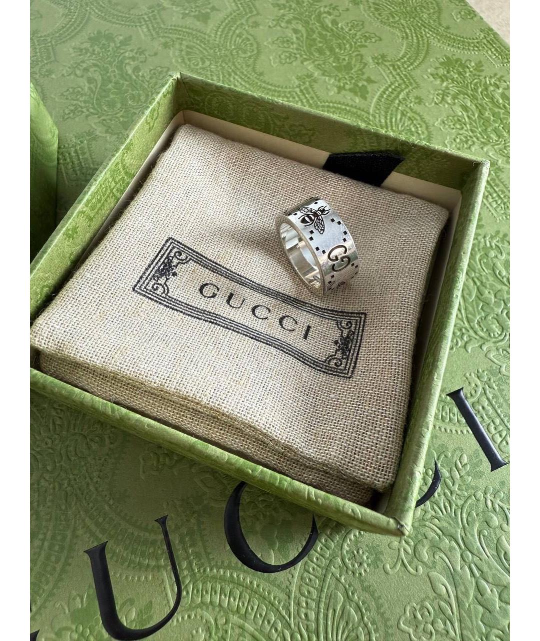 GUCCI Серебряное серебряное кольцо, фото 3