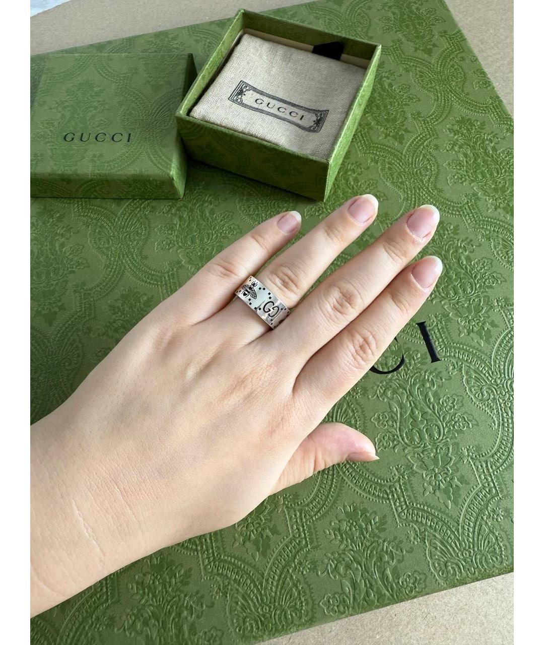 GUCCI Серебряное серебряное кольцо, фото 4