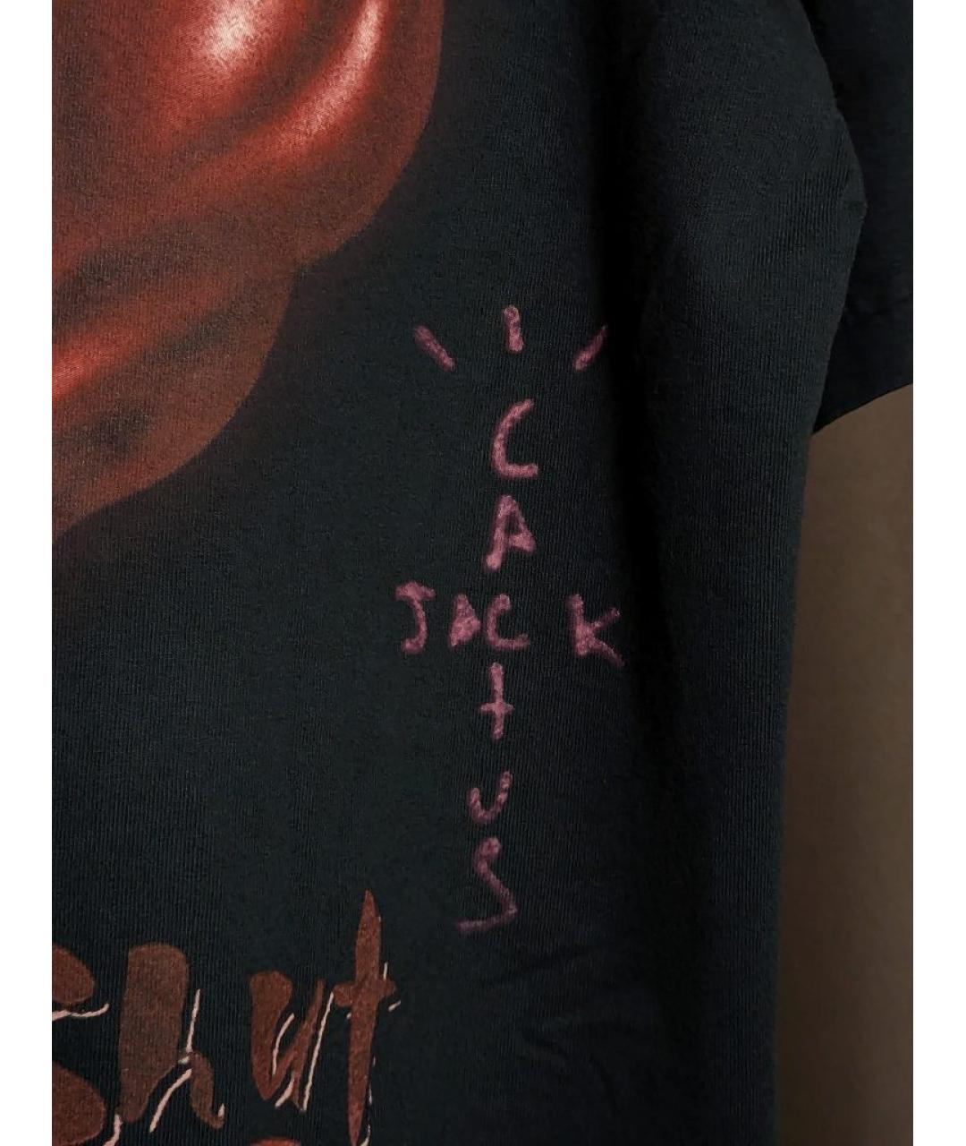 CACTUS JACK BY TRAVIS SCOTT Черная хлопковая футболка, фото 4