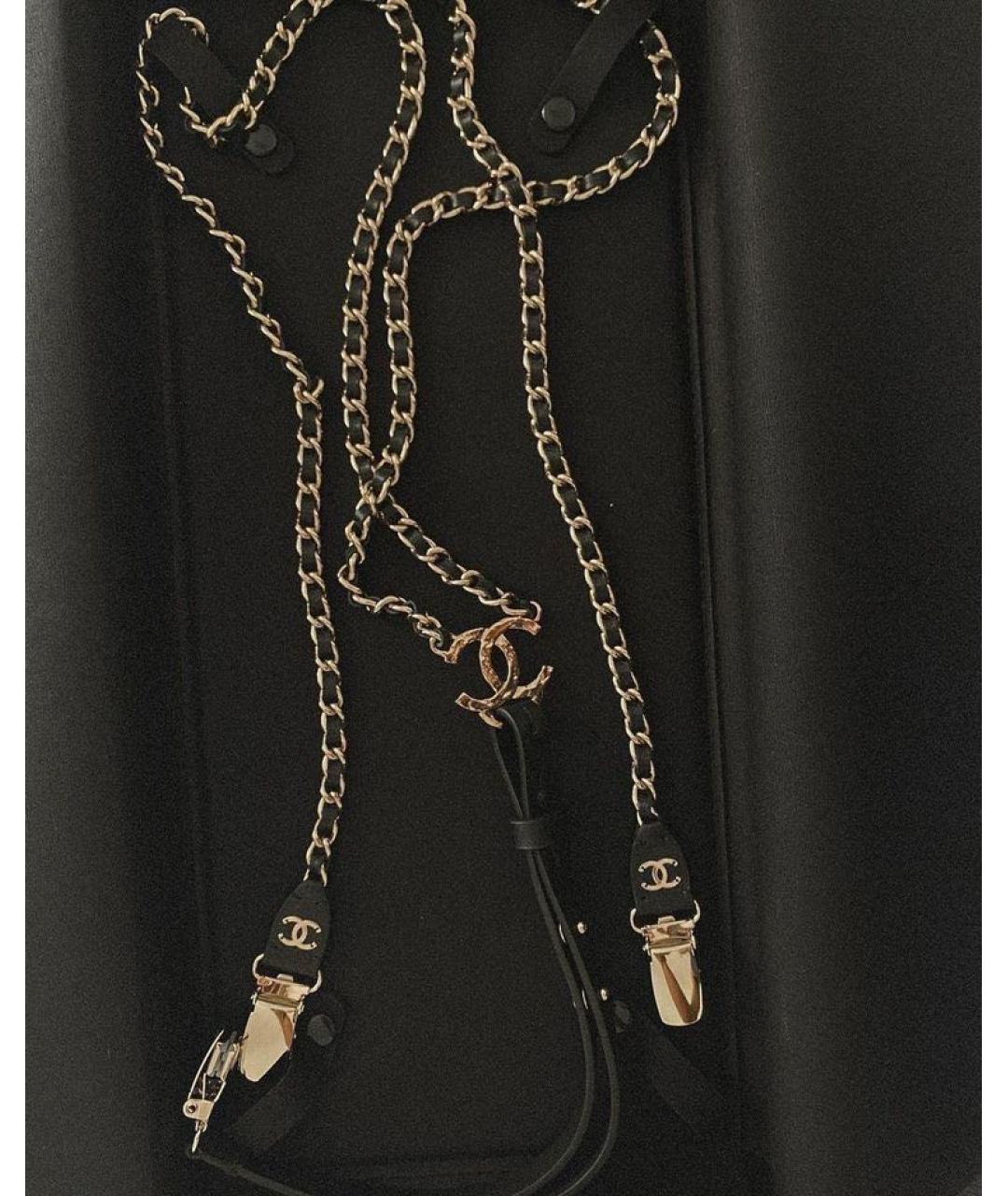 CHANEL Черный кожаный ремень, фото 5