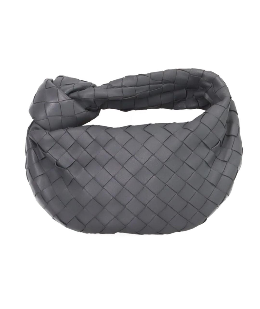 BOTTEGA VENETA Серая кожаная сумка с короткими ручками, фото 1