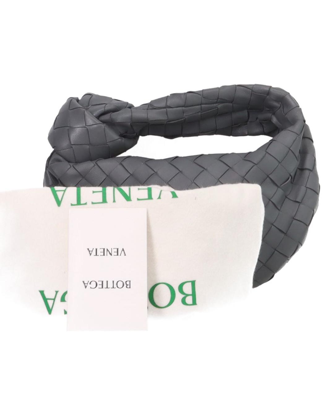 BOTTEGA VENETA Серая кожаная сумка с короткими ручками, фото 3