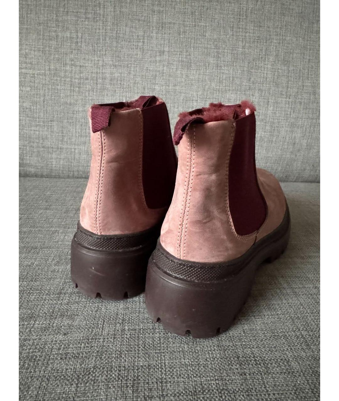 POLLINI Розовые нубуковые полусапоги, фото 6